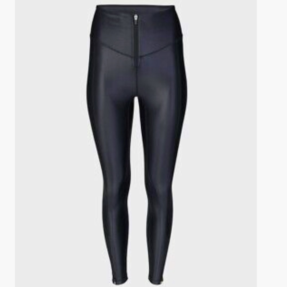 Bandier x All Access High Waisted Zip Front High Shine Legging sz XS